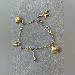 Silver Seashell Charm Bracelet